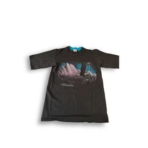 Vintage 90s‎ Alaska Eagle Single Stitch T-Shirt Size: M